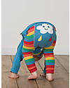Frugi Little Knitted Leggings, Rainbow/Cloud - 100% organic cotton (soft and o Leggings
