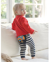 Frugi Little Knitted Leggings - Rainbow Owl (unisex) - Organic Cotton Leggings