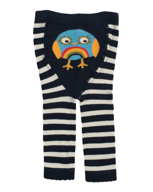 Frugi Little Knitted Leggings - Rainbow Owl (unisex) - Organic Cotton Leggings