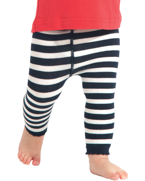 Frugi Little Knitted Leggings - Rainbow Owl (unisex) - Organic Cotton Leggings