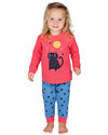 Frugi Little Lizzie Long John PJs - Ladybird/Cat - 100% Organic Cotton Pyjamas