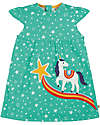 Frugi Little Lola Dress - Pacific Aqua Stars/Unicorn - Organic Cotton Dresses_