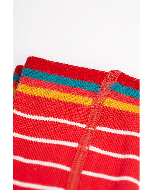 Frugi Little Norah 2pk Tights - Watermelon Breton/Fairy - Organic Cotton Tights