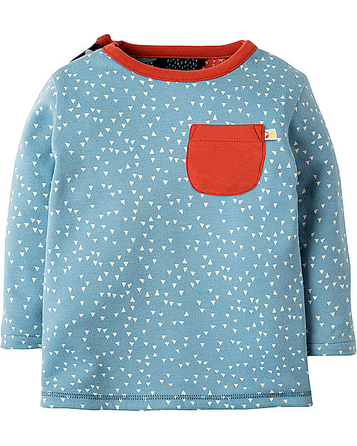 Frugi Little Rory Reversible Top, Warm Scandi Skies - Organic cotton Long Sleeves Tops