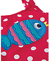 Frugi Little Sally Swimsuit, Raspberry/Fish - UPF 50+! Swimsuits