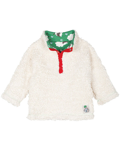 Frugi Little Snuggle Fleece - Baa Baa/Field - 100% Organic Cotton Sweatshirts