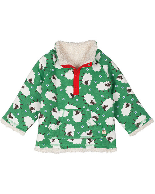 Frugi Little Snuggle Fleece - Baa Baa/Field - 100% Organic Cotton Sweatshirts