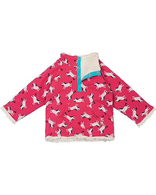 Frugi Little Snuggle Fleece, Happy Horses - 100% Organic Cotton Sweatshirts