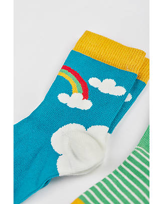 Frugi Little Socks 3 Pack - Rainbow Bugs - Organic Cotton Socks