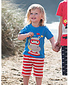 Frugi Little Stripy Shorts, Tomato Breton/Hippo Shorts