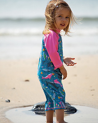 Frugi Little Sun Safe Suit - Bengal Bay - UPF 40+ Uv-Safe Sunsuits