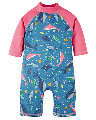 Frugi Little Sun Safe Suit - Bengal Bay - UPF 40+ Uv-Safe Sunsuits