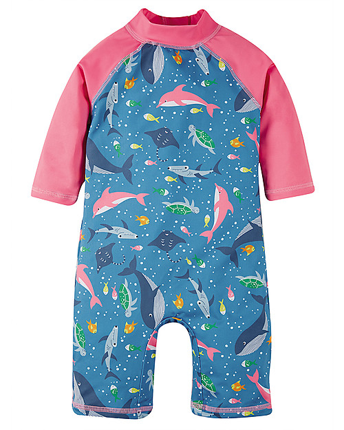 Frugi Little Sun Safe Suit - Bengal Bay - UPF 40+ Uv-Safe T-shirt