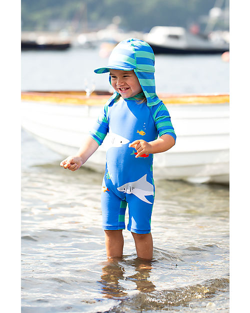 Frugi Little Sun Safe Suit -  Cobalt Blue/Shark Swimsuits