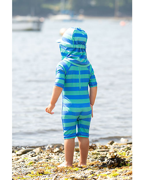 Frugi Little Sun Safe Suit -  Cobalt Blue/Shark Swimsuits