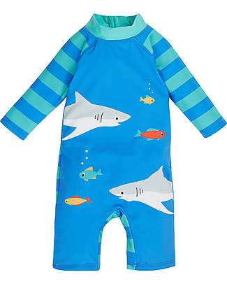 Frugi Little Sun Safe Suit - Cobalt Blue/Shark Swimsuits