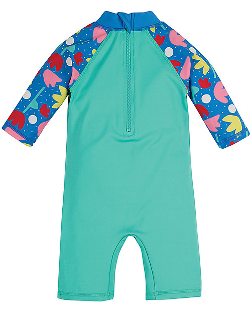 Frugi Little Sun Safe Suit - Pacific Aqua/Elephant - UPF 40+ Uv-Safe T-shirt