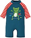 Frugi Little Sun Safe Swimsuit - Steely Blue/Frog - UPF 50+ Uv-Safe T-shirt