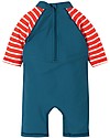 Frugi Little Sun Safe Swimsuit - Steely Blue/Frog - UPF 50+ Uv-Safe T-shirt