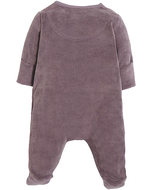 Frugi Little Swoop Babygrow, Mauve/Giraffes - Organic cotton Babygrows
