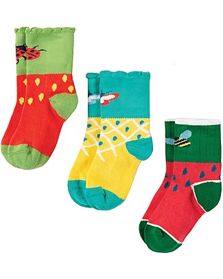 Frugi Little Tooty Socks 3 Pack - Fruit Multipack Socks