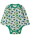 Frugi Long Sleeved Bodysuit, Dinos - Pack of 3 - 100% Organic Cotton Long Sleeves Bodies