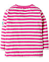 Frugi Long Sleeves Button Applique Top, Flamingo Stripe/Bunny - 100% organic cotton Long Sleeves Tops