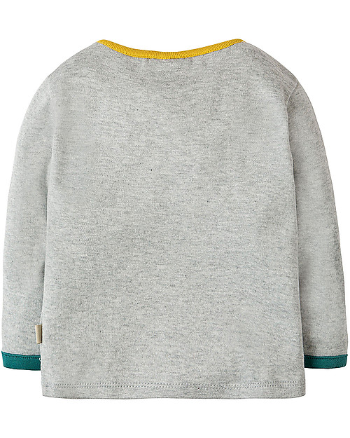 Frugi Long Sleeves Button Off 4 in 1 Applique Top, Farm - 100% organic cotton Long Sleeves Tops