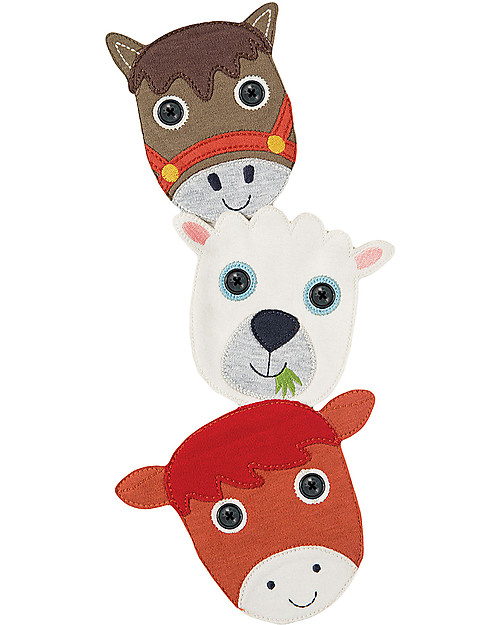 Frugi Long Sleeves Button Off 4 in 1 Applique Top, Farm - 100% organic cotton Long Sleeves Tops