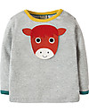 Frugi Long Sleeves Button Off 4 in 1 Applique Top, Farm - 100% organic cotton Long Sleeves Tops