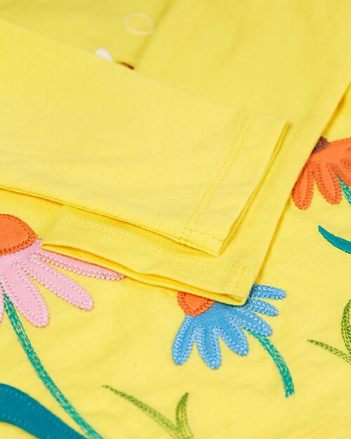 Frugi Long Sleeves Shirt with Appliqué - Yellow - Organic Cotton Long Sleeves Tops