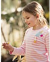 Frugi Louise Pocket Top, Soft Pink Breton/Unicorn - Organic cotton Long Sleeves Tops