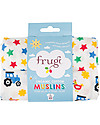 Frugi Lovely 2 Pack Muslin Set, Stars/Tractor 65 x 65 cm - 100% Organic Cotton Muslin Swaddle