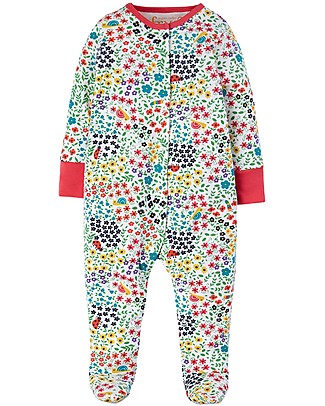 Frugi Lovely Babygrow - Garden Life Babygrows