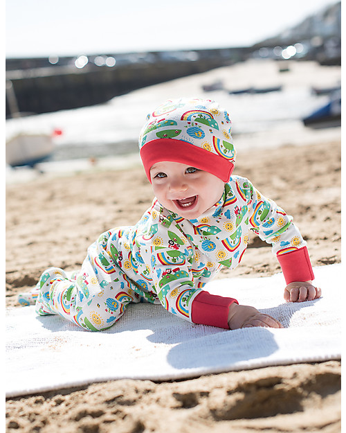 Frida Burgandy Scandi Print Babygrow