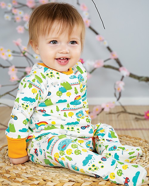 Frugi Lovely Babygrow - Land of the Rising Sun - Organic cotton Babygrows