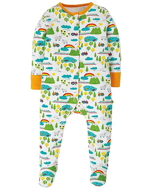 Frugi Lovely Babygrow - Land of the Rising Sun - Organic cotton Babygrows