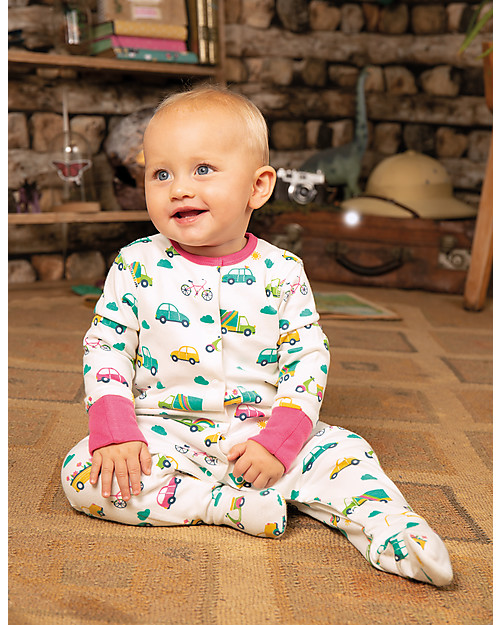 Frugi Lovely Babygrow - Rainbow Roads - Organic cotton Babygrows