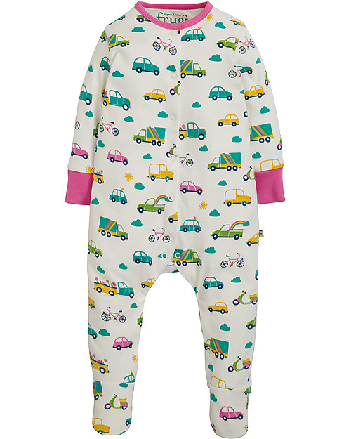 Frugi Lovely Babygrow - Rainbow Roads - Organic cotton Babygrows