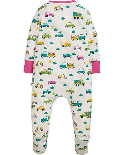 Frugi Lovely Babygrow - Rainbow Roads - Organic cotton Babygrows