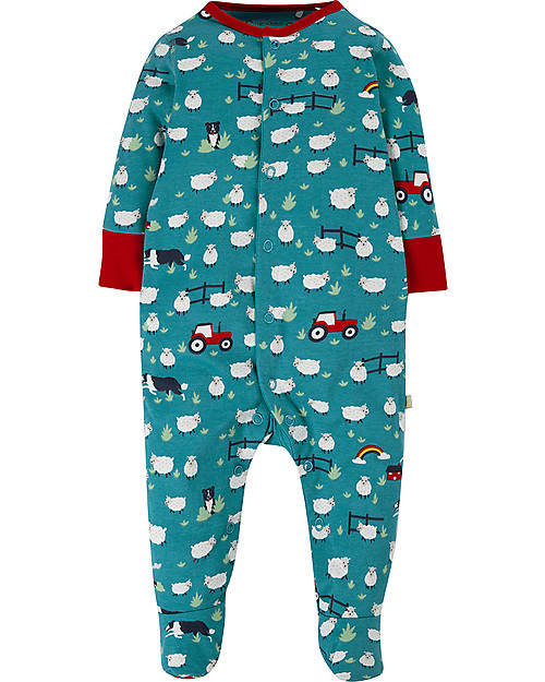 Frugi Lovely Babygrow - Sheepdogs - Organic Cotton Babygrows