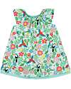 Frugi Lowen Reversible Dress - Tropical Birds/Spring Dobby - Organic Cotton Dresses_