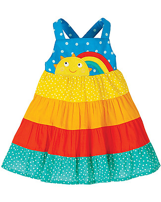 Frugi Mabli Sun Dress - Rainbow Hotchpotch - 100% organic cotton Dresses