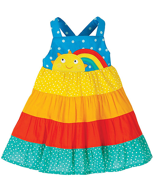 Frugi Mabli Sun Dress - Rainbow Hotchpotch - 100% organic cotton Dresses_