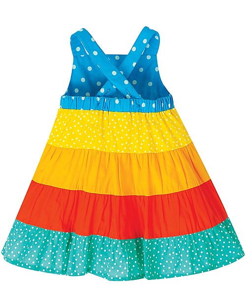 Frugi Mabli Sun Dress - Rainbow Hotchpotch - 100% organic cotton Dresses_