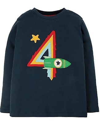 Frugi Magic Number T-Shirt - Indigo/Rocket - 100% Organic Cotton Sweatshirts