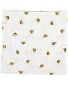 Frugi Marvelous Double Face Swaddle Blanket - Buzzy Bee - 100% Cotton Muslin Muslin Swaddle