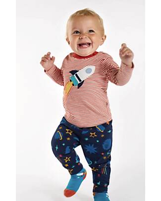 Frugi Mawgan Outfit - Cosmic Nights/Bonfire Stripe Sets And Co-Ords