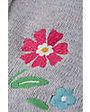 Frugi Millie Embroidered Cardigan - Grey/Flowers - 100% GOTS Organic Cotton Cardigans