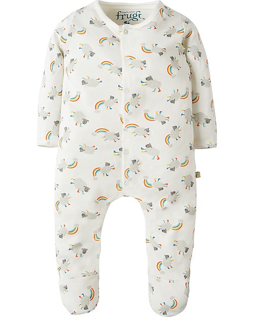 Frugi My First Babygrow, Little lambs - 100% organic cotton Babygrows